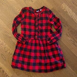 Gap flannel Buffalo check dress, size small